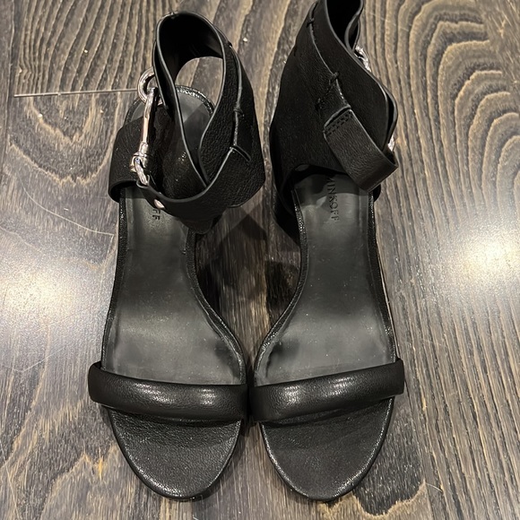 Rebecca Minkoff sandal with industrial latch closure and rounded heeled. 8.5 - Picture 2 of 6